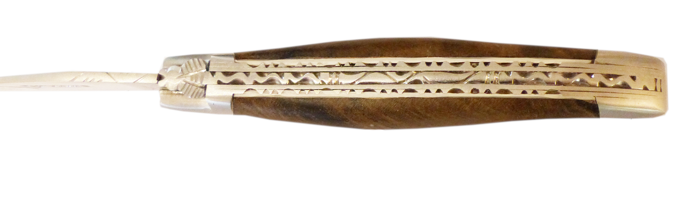 LAGUIOLE en Aubrac Original Taschenmesser Griffschalen aus Lorbeerholz