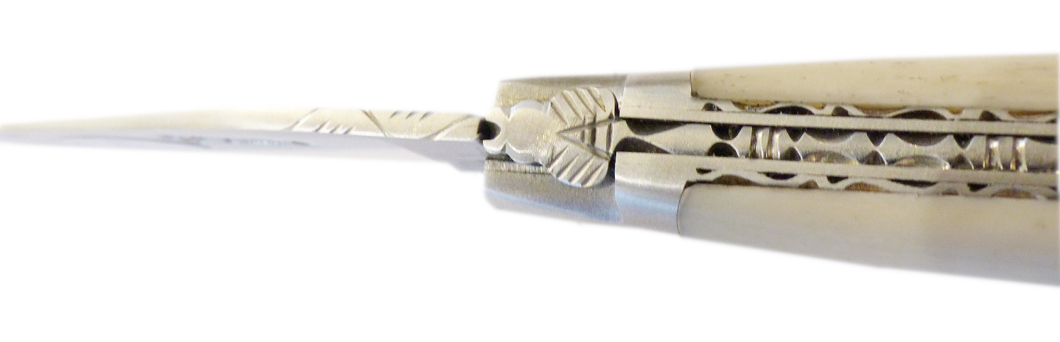 LAGUIOLE en Aubrac Original Taschenmesser Griffschalen aus Kamelknochen
