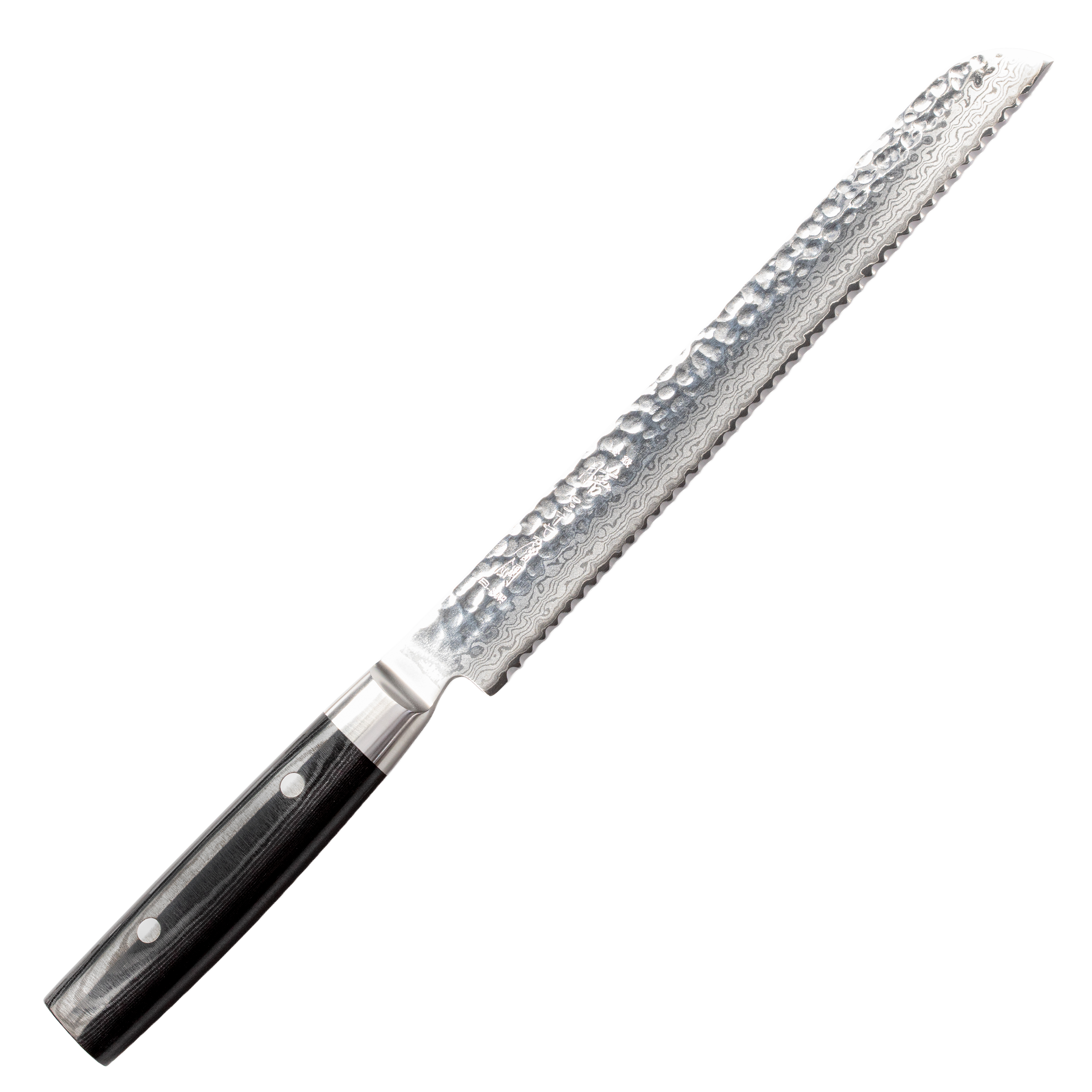 Yaxell Zen Brotmesser mit Wellenschliff 23 cm HP-Y-35508 mit Hammerschlag Profi Kochmesser